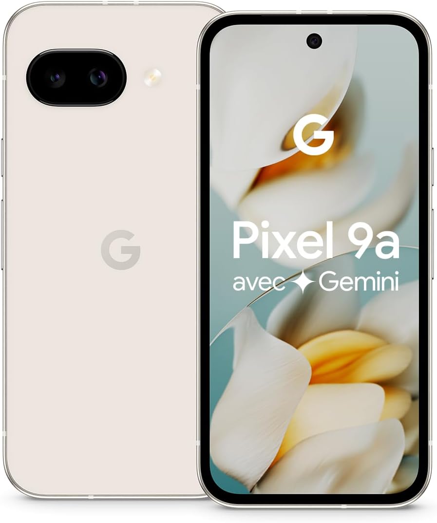 Google Pixel 9a 128GB – Smartphone Android Débloqué, Appareil Photo IA, Batterie Longue Durée, Sécurité Renforcée – Noir Volcanique