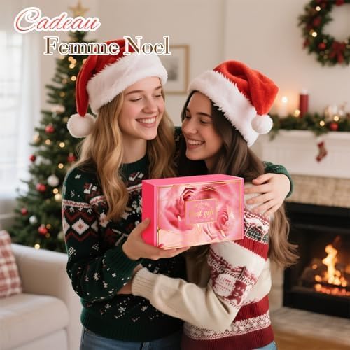 dée Cadeau Noël Femme Originale – Coffret Cadeau pour Collègue ou Amie avec Tasse Personnalisée