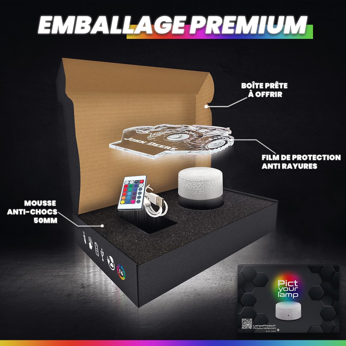 Lampe 3D Jake Sully & Neytiri – Décoration Chambre Garçon et Fille – Lampe 3D Film Science-Fiction Avatar – Effet Hologramme – Idée Cadeau Ado Original