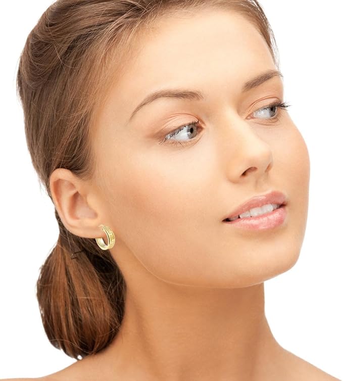 Boucles d'Oreilles en Or Jaune 18 Carats – Coffret Cadeau – Certificat de Garantie – Mondepetit