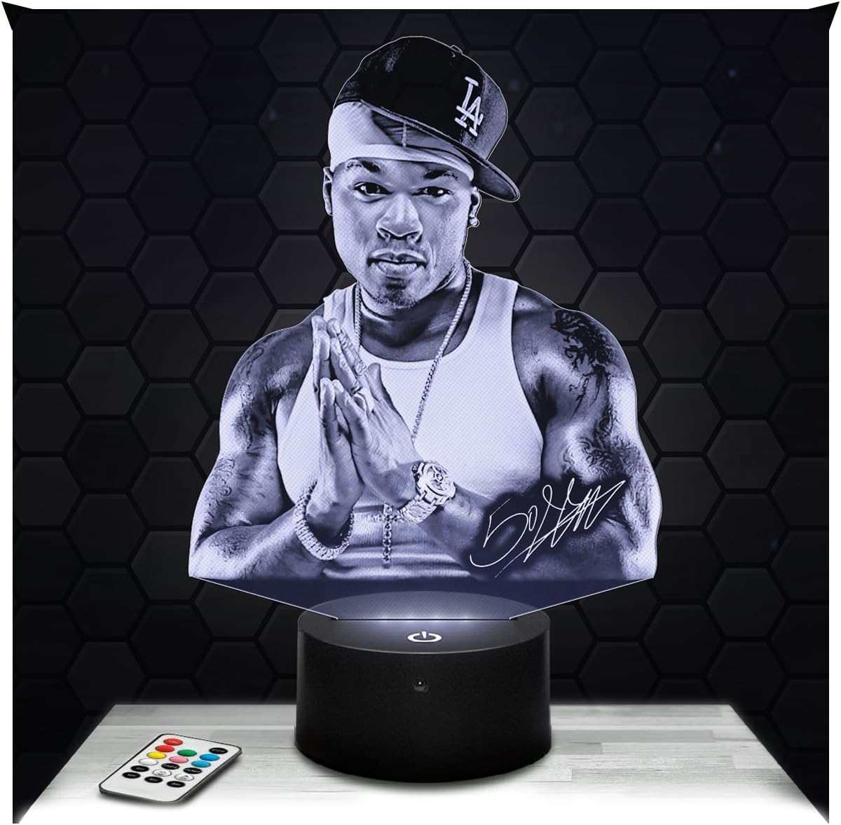 Lampe 3D LED Jul – Veilleuse Tactile avec Effet Hologramme 3D – Idée Cadeau Fan de Jul