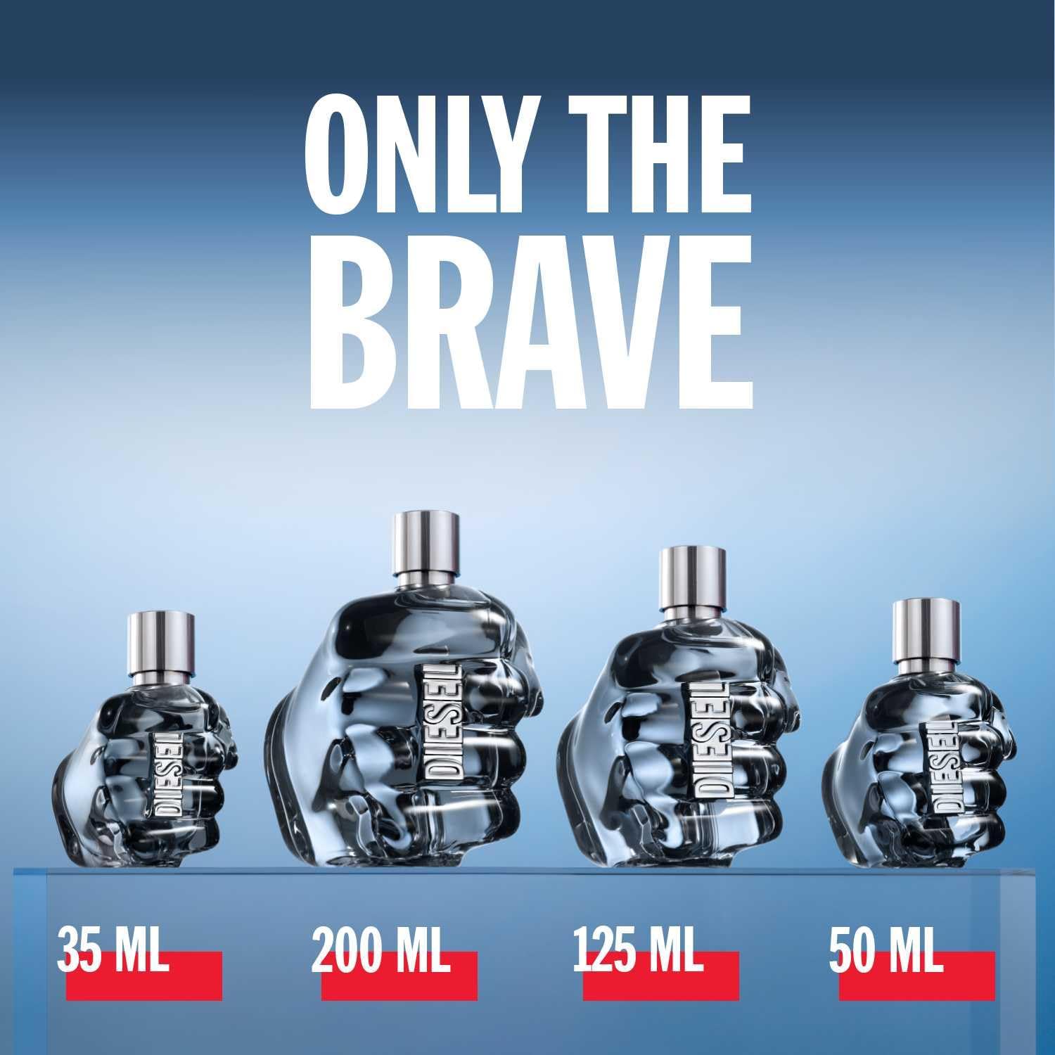 DIESEL Only The Brave Eau de Toilette Homme 200ml – Parfum Boisé Ambré avec Notes de Citron, Ambre & Cuir – Tenue Longue Durée Spray Vaporisateur