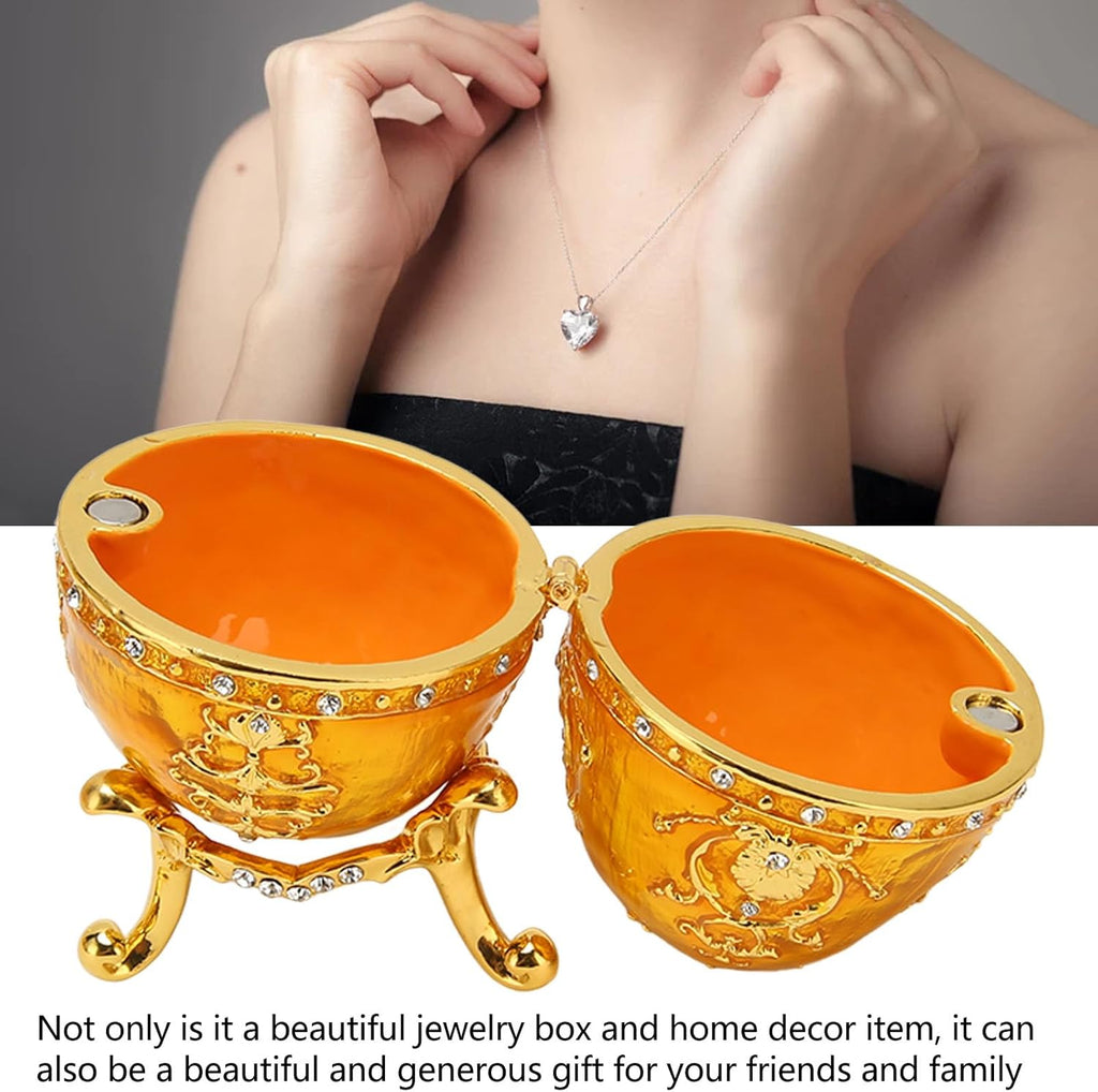 Boîte à Bijoux Vintage – Oeuf Fabergé Or