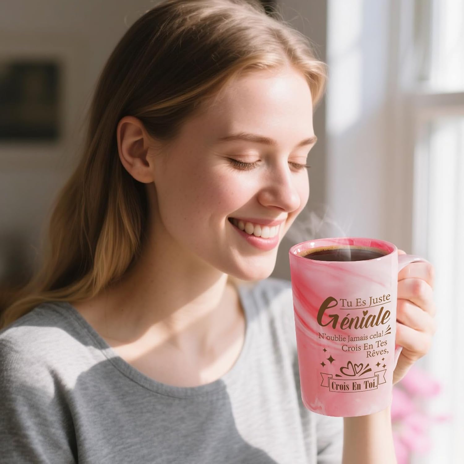 dée Cadeau Noël Femme Originale – Coffret Cadeau pour Collègue ou Amie avec Tasse Personnalisée