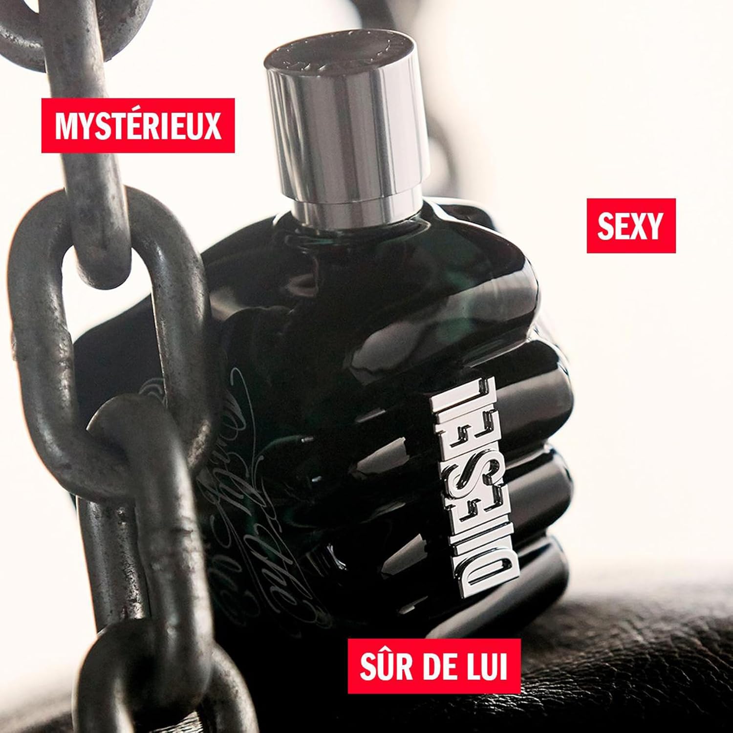 DIESEL Only The Brave Tattoo Eau de Toilette Homme – Parfum Boisé avec Notes de Pomme Granny Smith, Bois Ambrés & Tabac Narguilé – Tenue Longue Durée 125ml