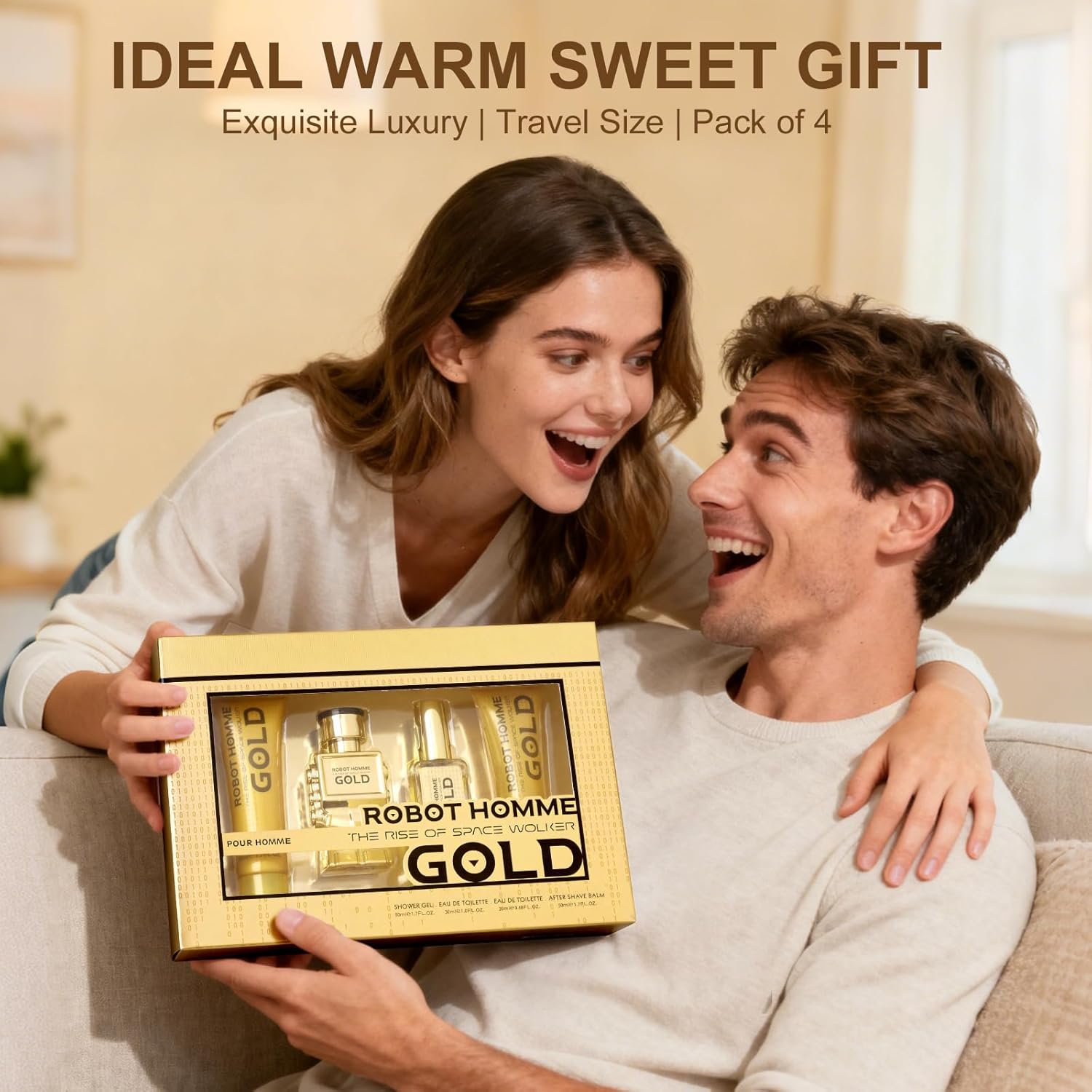 Coffret Cadeau Homme – 2x Eau de Toilette, Gel Douche et Lotion Après-Rasage – Parfum Boisé et Épicé, Format Voyage pour Usage Quotidien