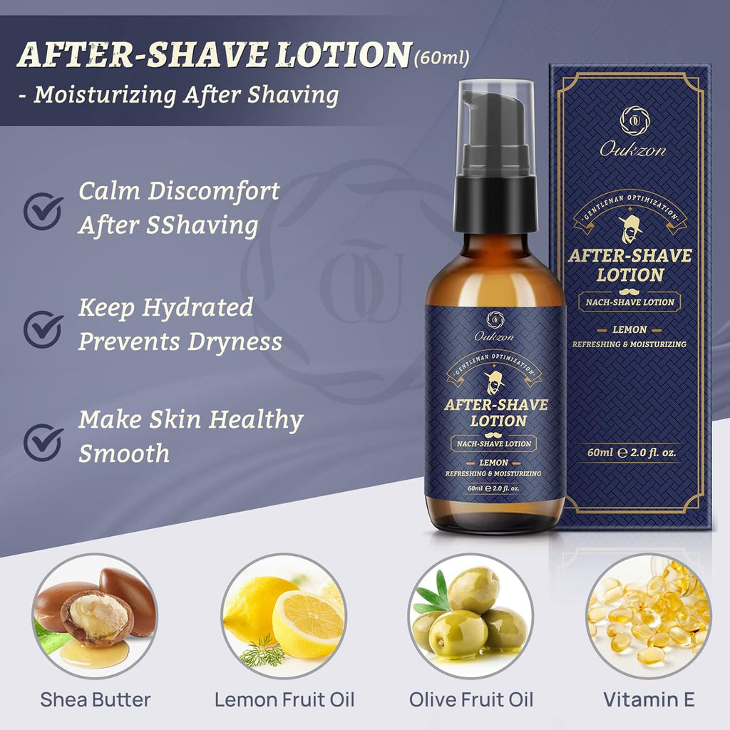 Kit Soins Barbe Homme – Coffret Cadeau Rasage Complet avec Huile, Mousse, Après-Rasage, Rasoir de Sécurité, Blaireau, Peigne et Accessoires