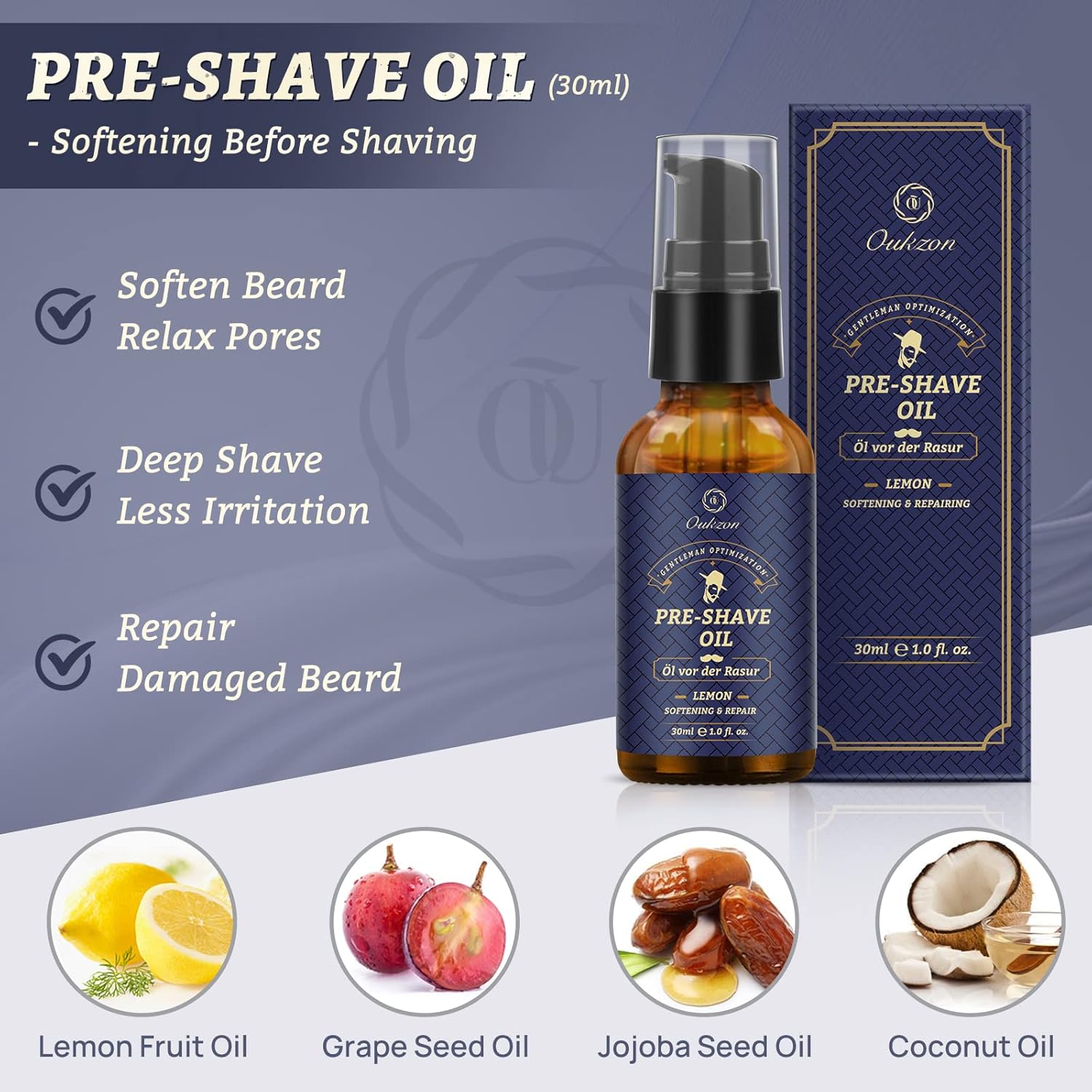 Kit Soins Barbe Homme – Coffret Cadeau Rasage Complet avec Huile, Mousse, Après-Rasage, Rasoir de Sécurité, Blaireau, Peigne et Accessoires