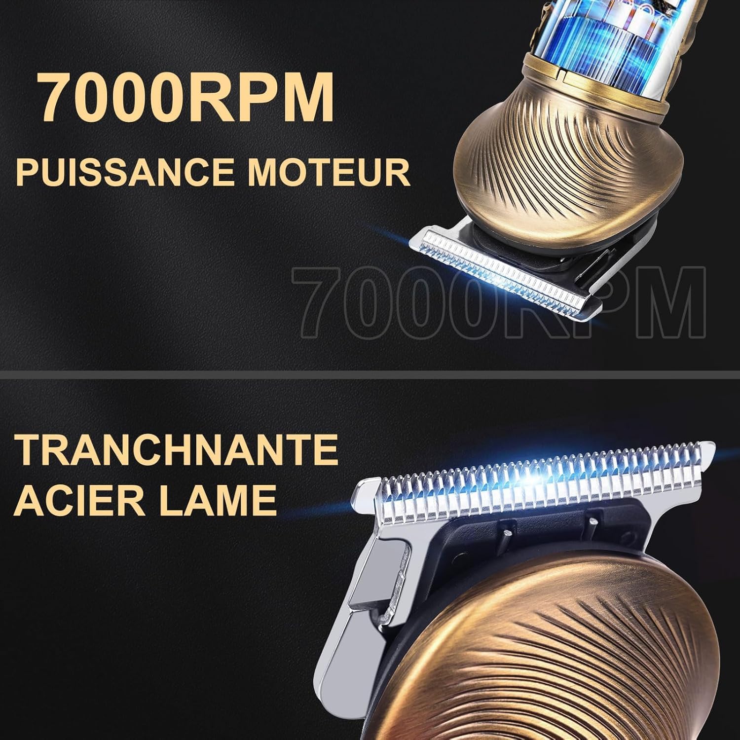 Tondeuse Cheveux et Barbe Homme Professionnelle – Sans Fil, Affichage LED, Charge USB Type-C – Kit Tout-en-1 pour Cheveux, Barbe, Nez et Corps