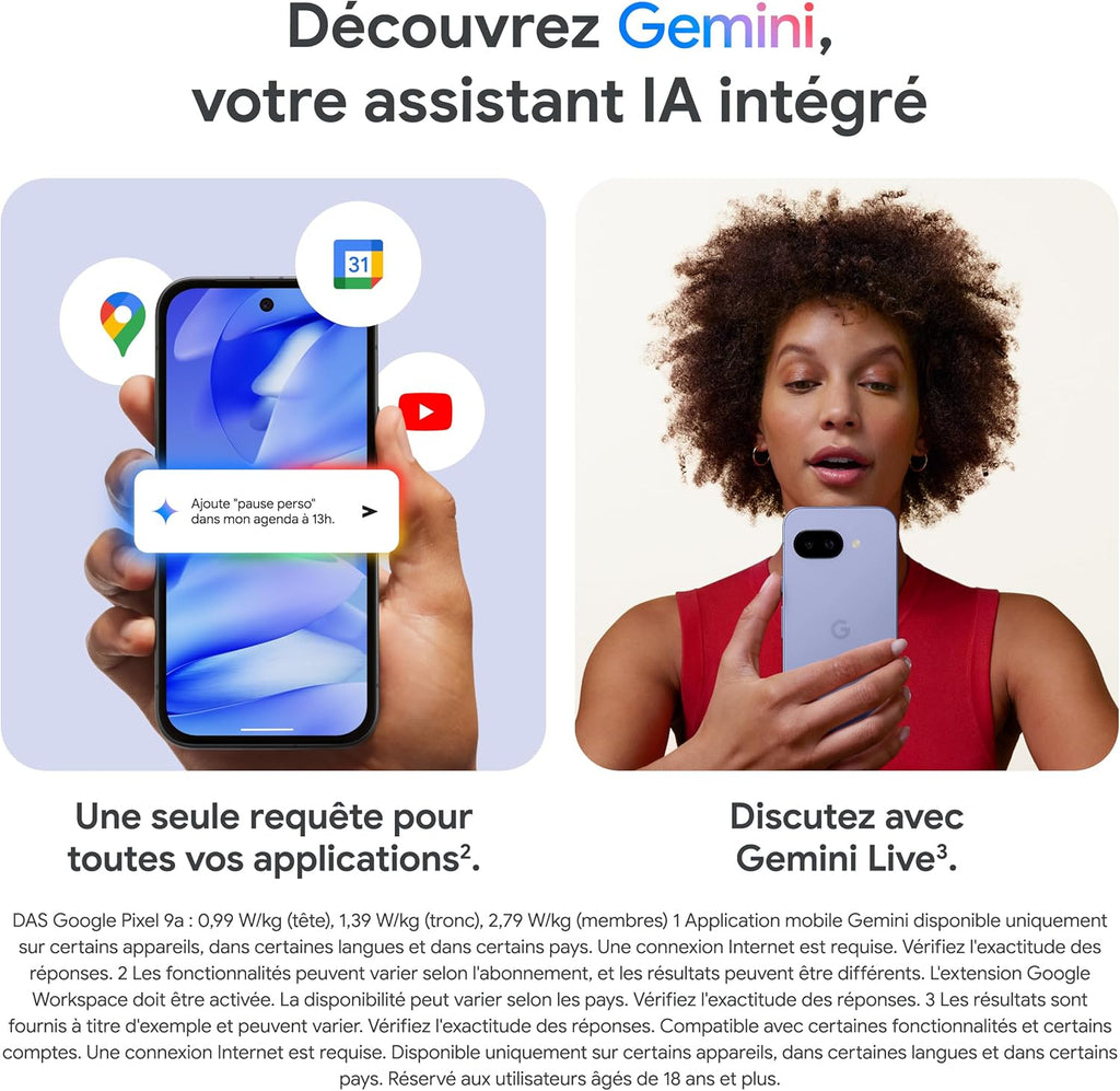 Google Pixel 9a 128GB – Smartphone Android Débloqué, Appareil Photo IA, Batterie Longue Durée, Sécurité Renforcée – Noir Volcanique