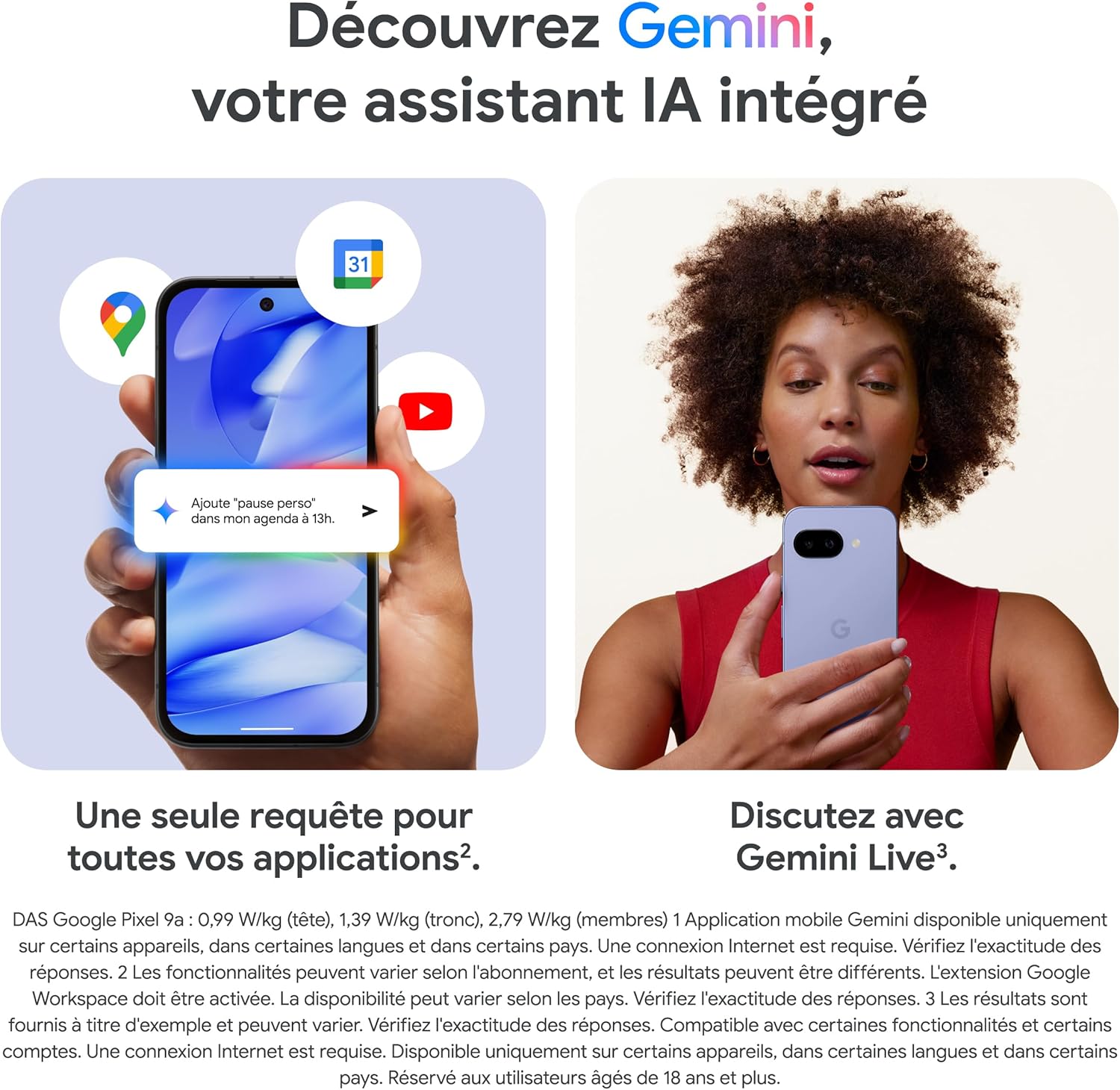 Google Pixel 9a 128GB – Smartphone Android Débloqué, Appareil Photo IA, Batterie Longue Durée, Sécurité Renforcée – Noir Volcanique
