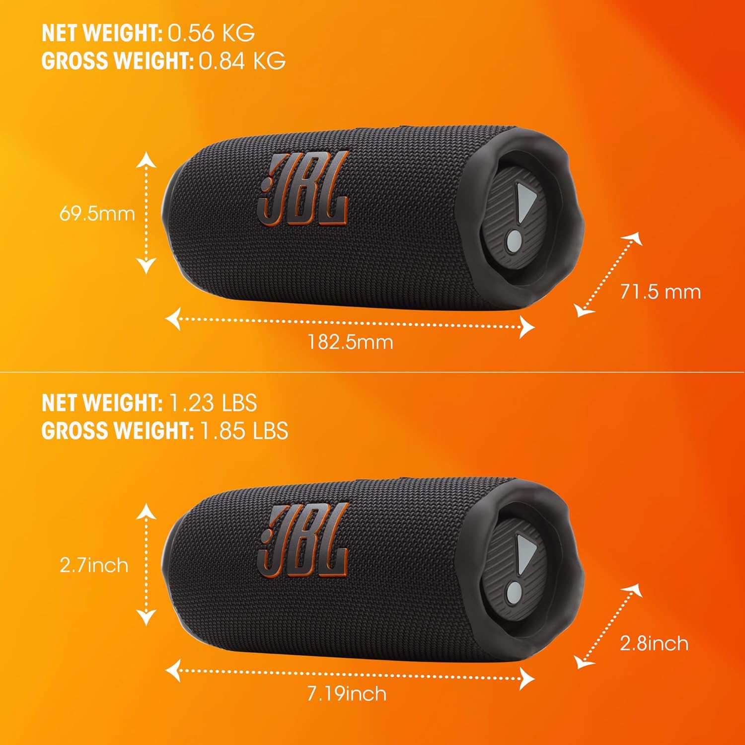 JBL Flip 7 – Enceinte Bluetooth Portable étanche IP68, 16h Autonomie, Son JBL Pro IA Boost, Multi-Enceintes Auracast – Noir