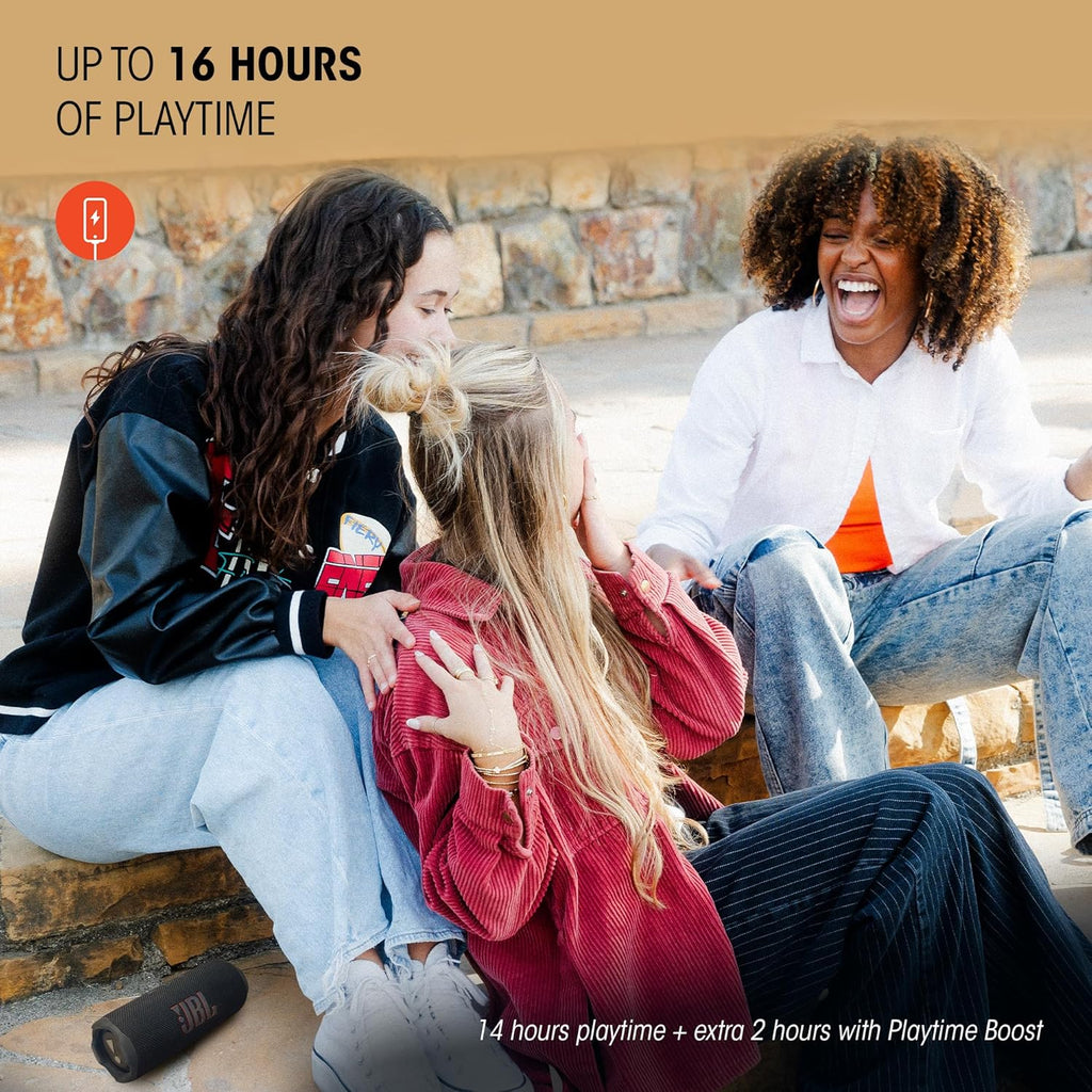 JBL Flip 7 – Enceinte Bluetooth Portable étanche IP68, 16h Autonomie, Son JBL Pro IA Boost, Multi-Enceintes Auracast – Noir