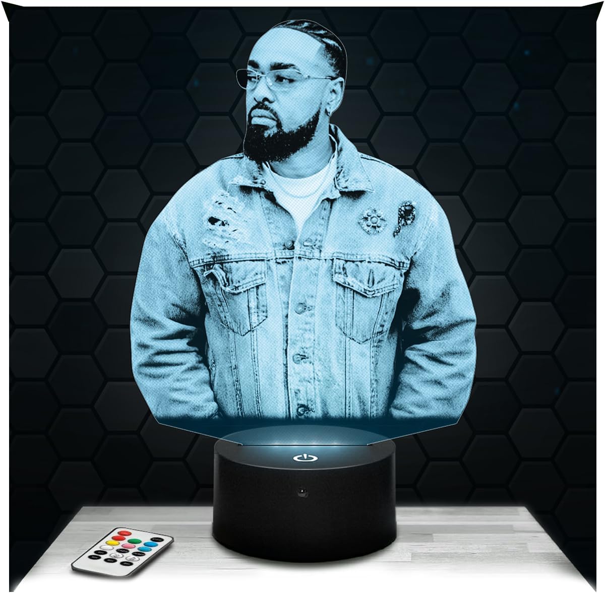 Lampe 3D LED Jul – Veilleuse Tactile avec Effet Hologramme 3D – Idée Cadeau Fan de Jul