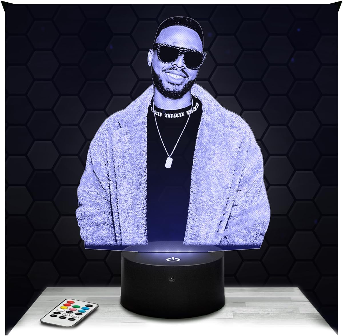 Lampe 3D LED Jul – Veilleuse Tactile avec Effet Hologramme 3D – Idée Cadeau Fan de Jul