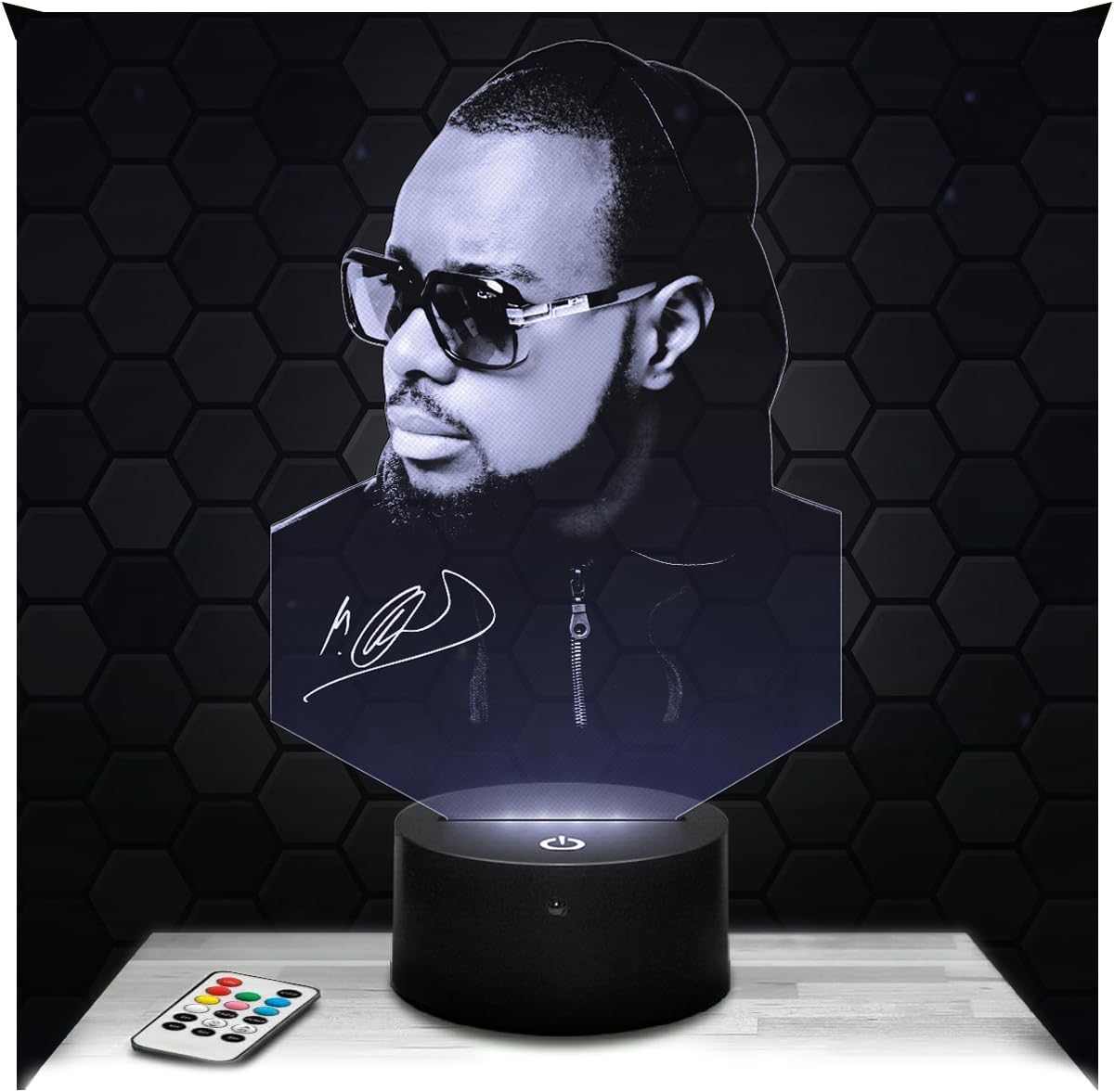 Lampe 3D LED Jul – Veilleuse Tactile avec Effet Hologramme 3D – Idée Cadeau Fan de Jul