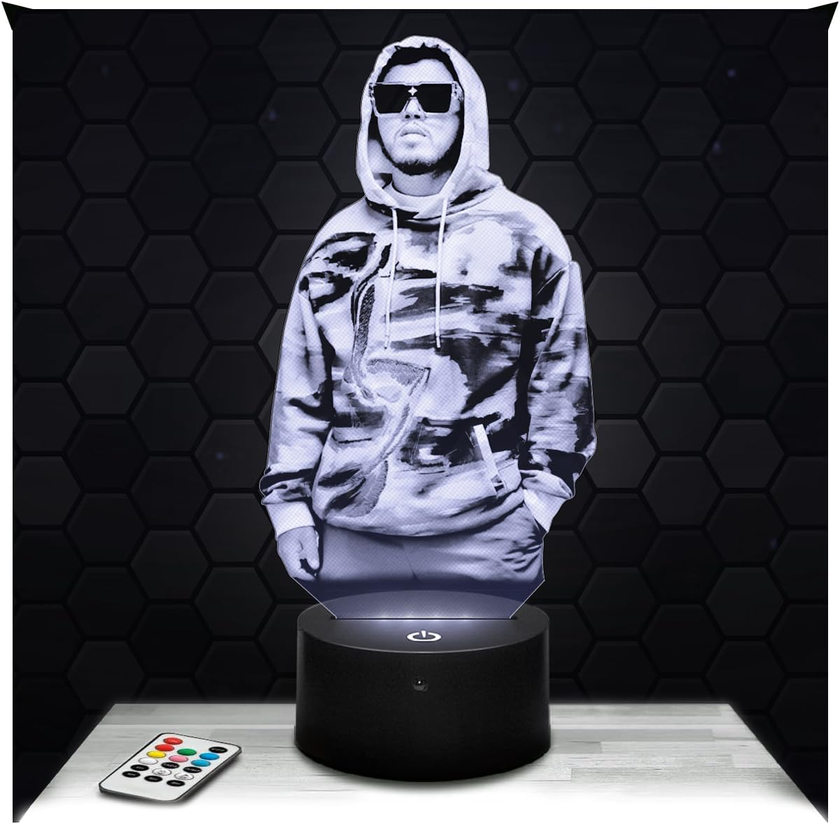 Lampe 3D LED Jul – Veilleuse Tactile avec Effet Hologramme 3D – Idée Cadeau Fan de Jul