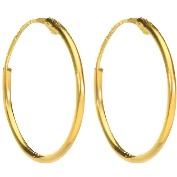 Boucles d'oreilles créoles en or 750/1000 – 10 mm