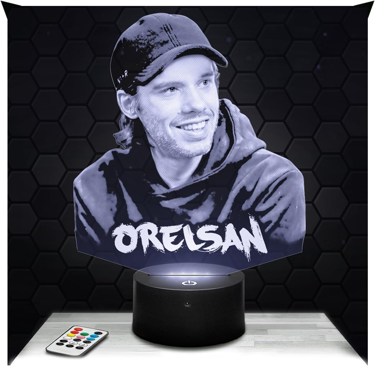 Lampe 3D LED Jul – Veilleuse Tactile avec Effet Hologramme 3D – Idée Cadeau Fan de Jul