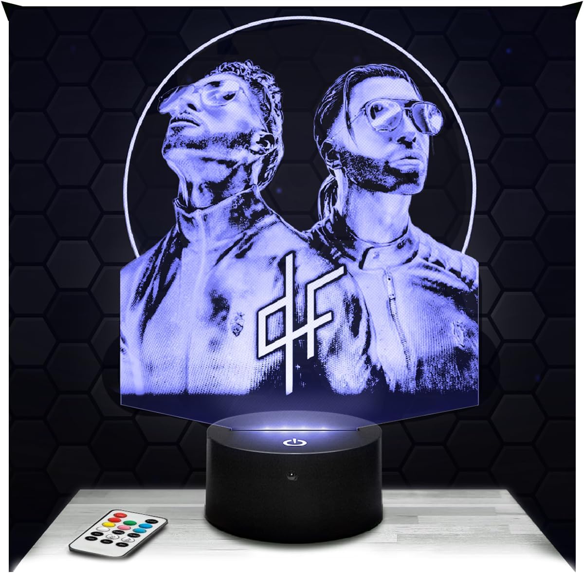 Lampe 3D LED Jul – Veilleuse Tactile avec Effet Hologramme 3D – Idée Cadeau Fan de Jul