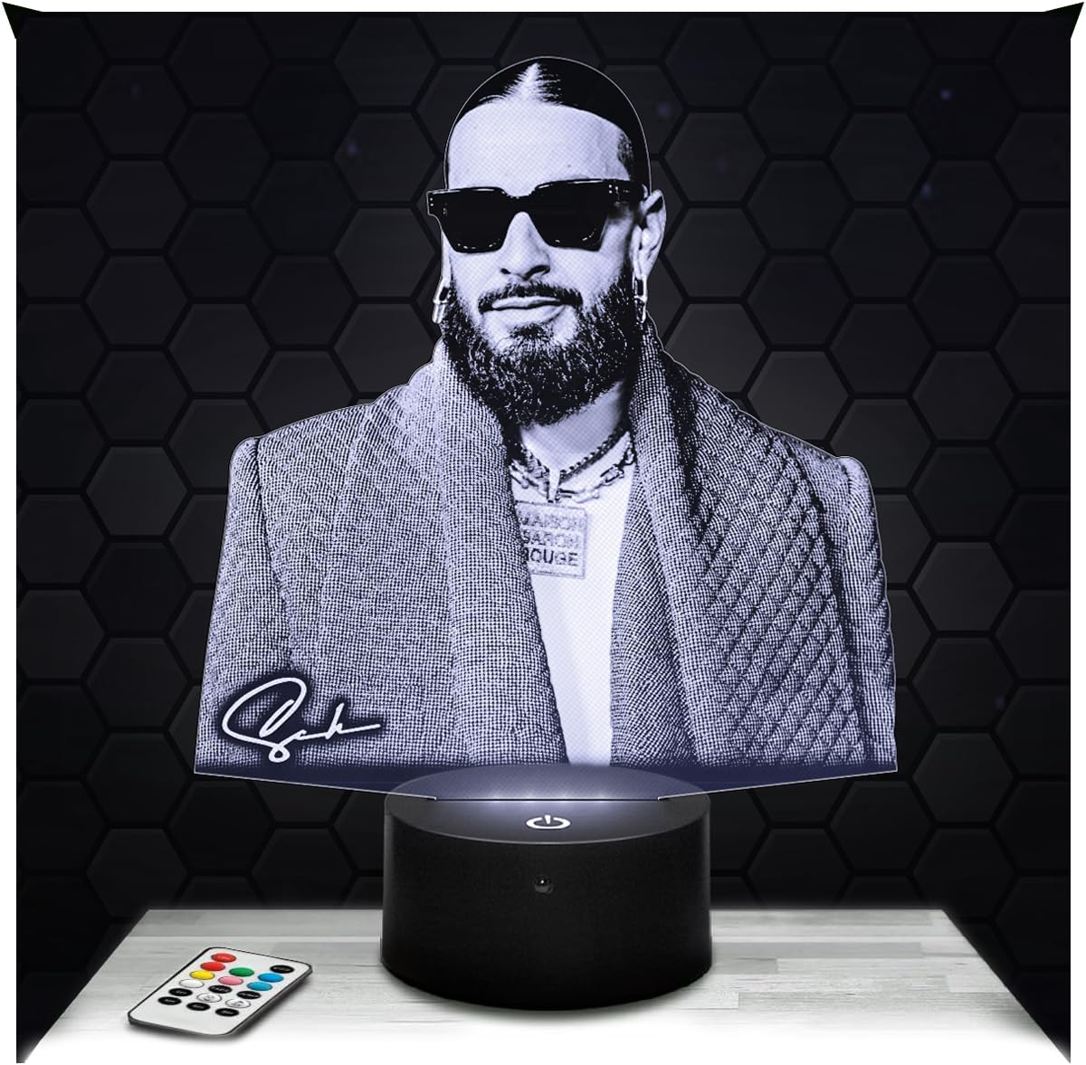 Lampe 3D LED Jul – Veilleuse Tactile avec Effet Hologramme 3D – Idée Cadeau Fan de Jul