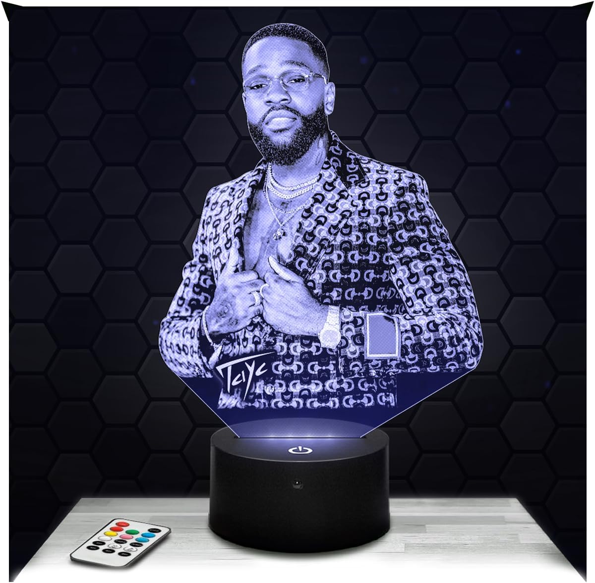 Lampe 3D LED Jul – Veilleuse Tactile avec Effet Hologramme 3D – Idée Cadeau Fan de Jul